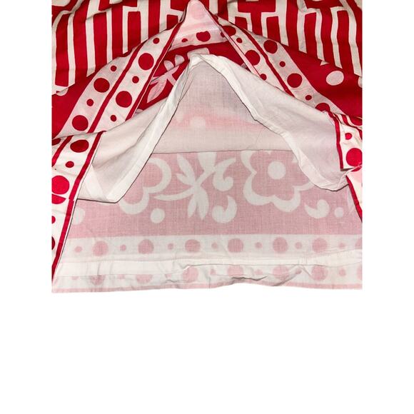 Milly Of New York Women's Pink & White Floral Geometric Mini Skirt Sz‎ 10 - Picture 5 of 7